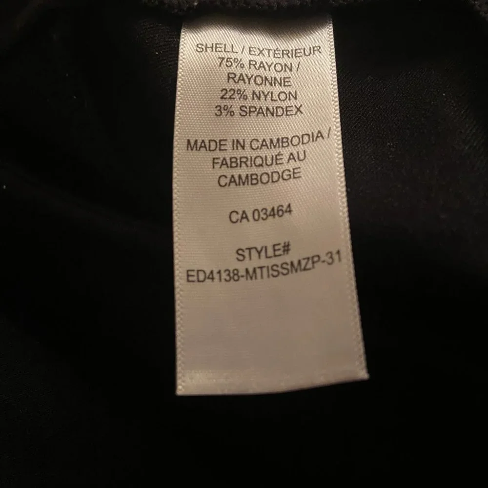 Ricki's Microtwill Slim Leg Black Pants Size 10 - Picture 7 of 11
